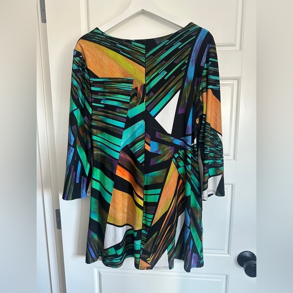 Joseph Ribkoff Multicolor Geometric Tunic - Picture 2 of 3